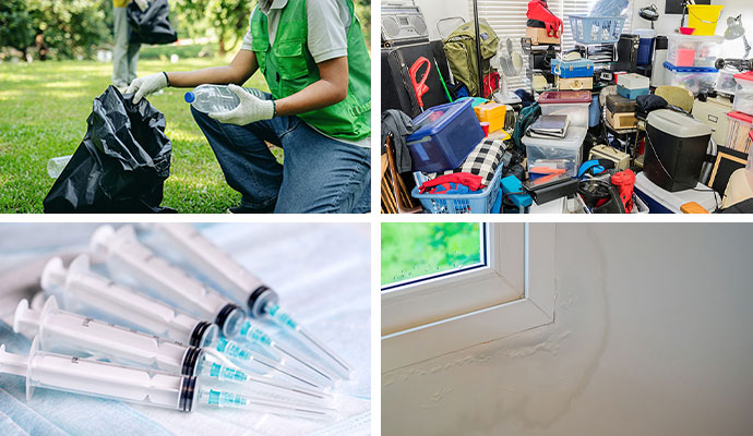 Collage of multiple specialized cleaning services