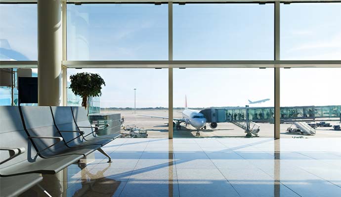Airport lounge waiting area
