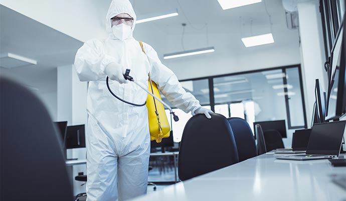 Office desk decontamination service