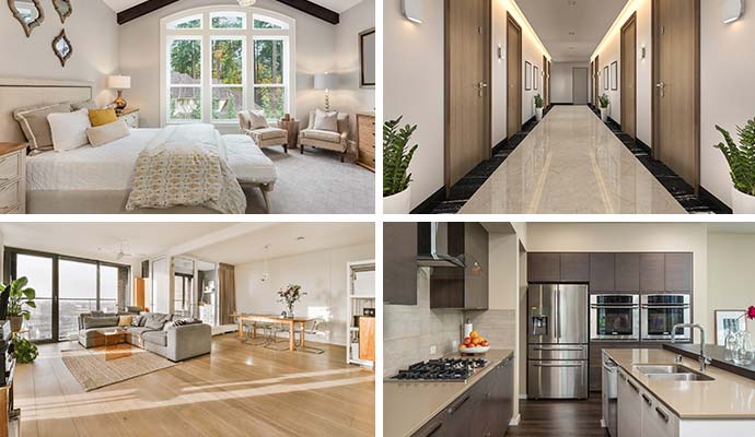 Collage of clean residential areas