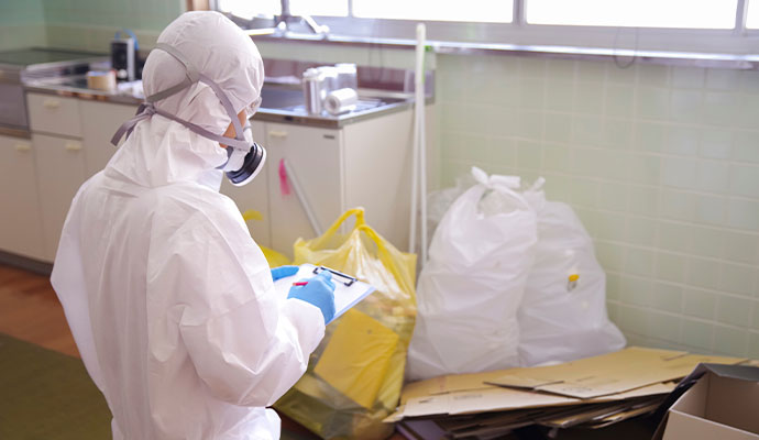 Professional biohazard cleanup and waste disposal service