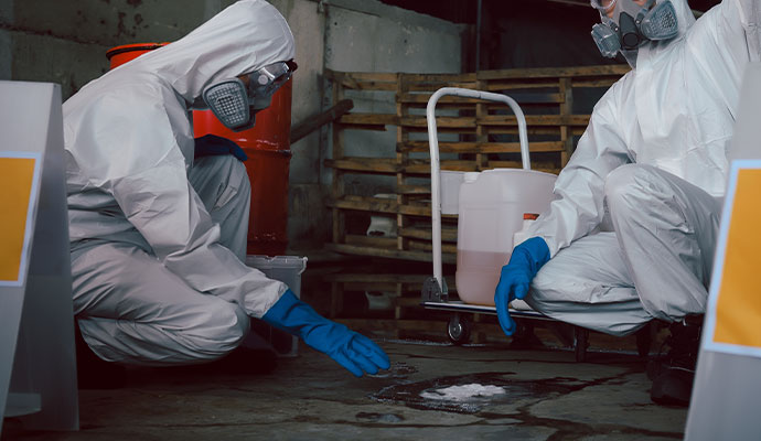 Professional biohazard cleanup service